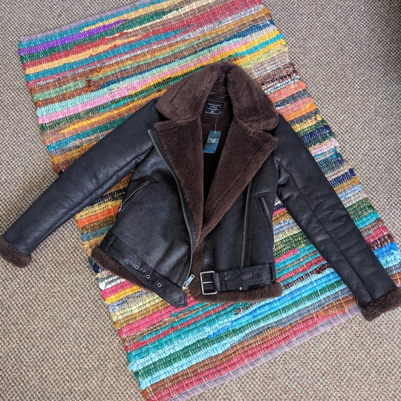 brown moto jacket - Picture 5 of 9